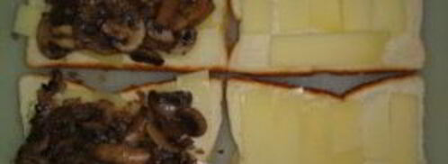 тосты с сыром и грибами. Шаг 5