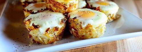 картофельные корзинки с яичницей-глазуньей. Шаг 7