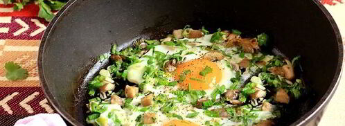 яичница с грибами. Шаг 9