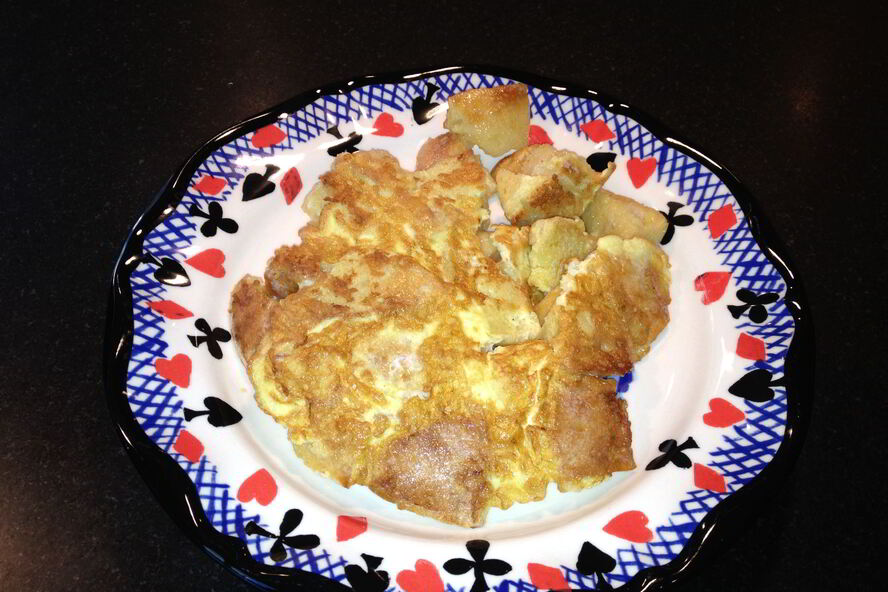 Рецепт яичницы с хлебами