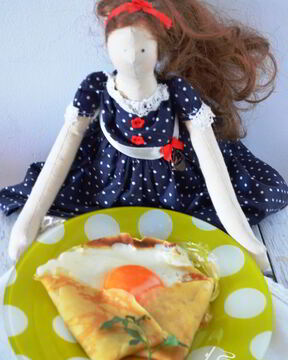 Яичница в блинном конвертике