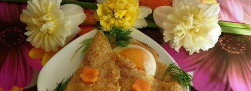 яичница в блинном конвертике. Шаг 5