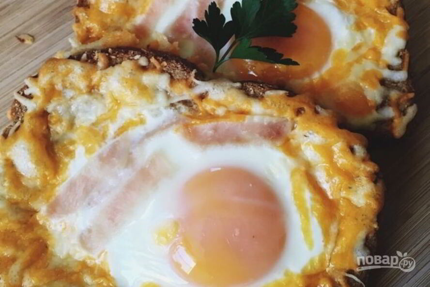 Рецепт яичницы в тосте