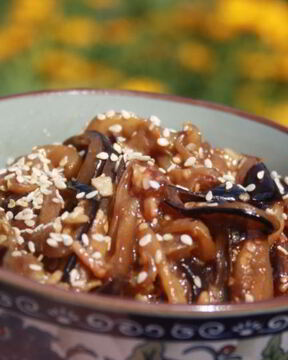 Закуска Баклажановая лапша в мультиварке