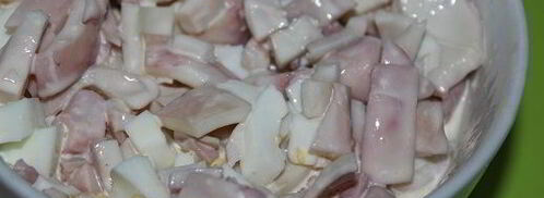 новогоднее заливное из кальмаров. Шаг 8