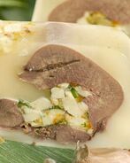 Заливное из фаршированного языка