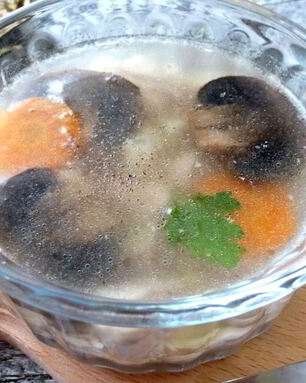 Заливное из индейки с грибами