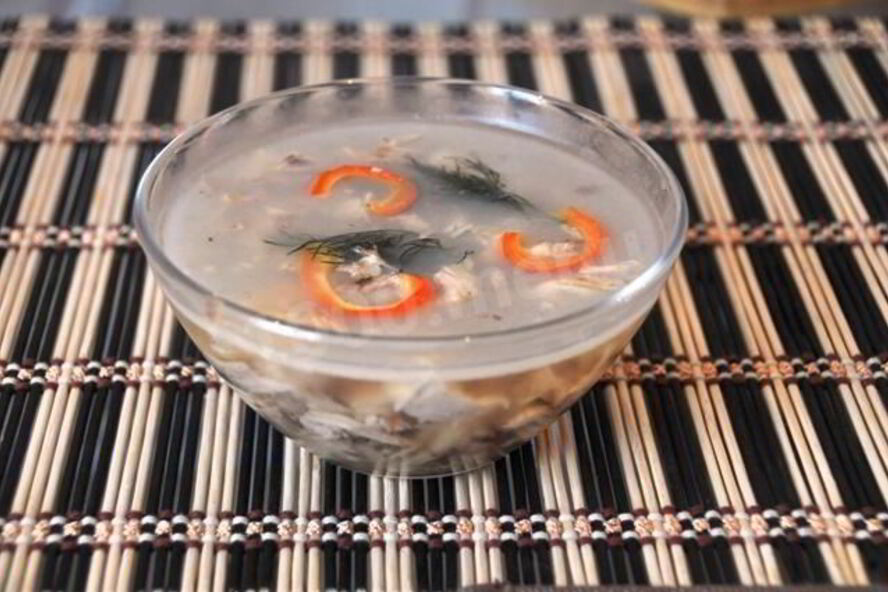 Рецепт заливного из курицы с желатином