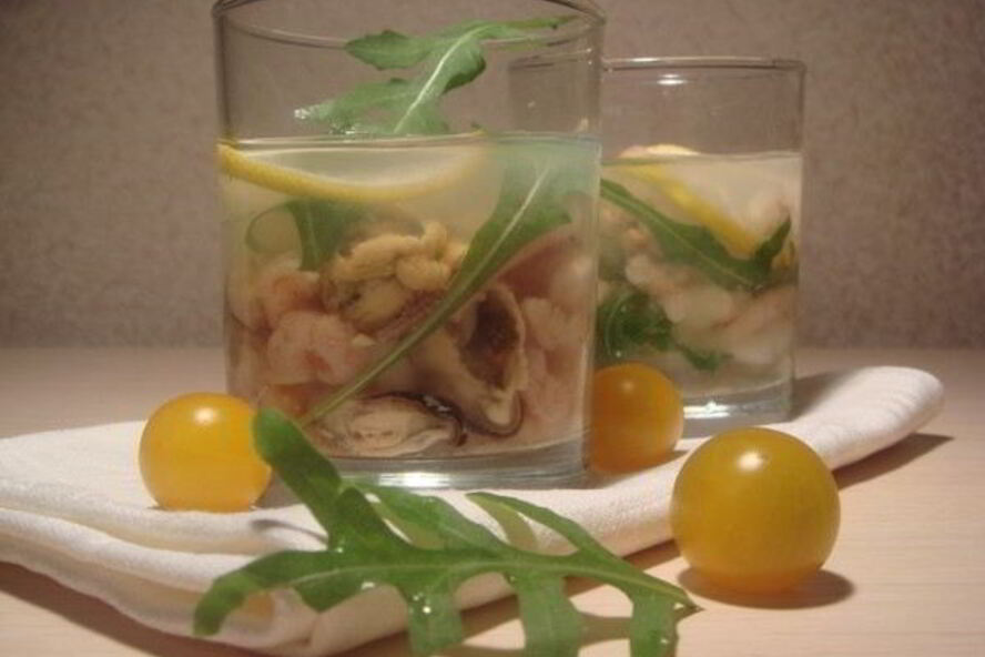 Рецепт заливного из морепродуктов