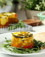 Заливное из овощей с сыром Моцарелла