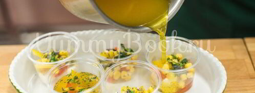 заливное из овощей с сыром моцарелла. Шаг 5