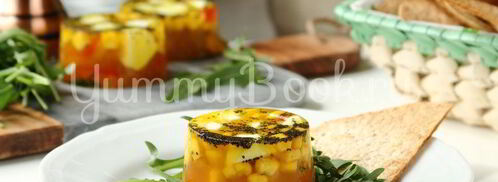 заливное из овощей с сыром моцарелла. Шаг 6