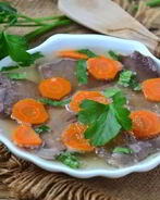 Заливное из свиного языка