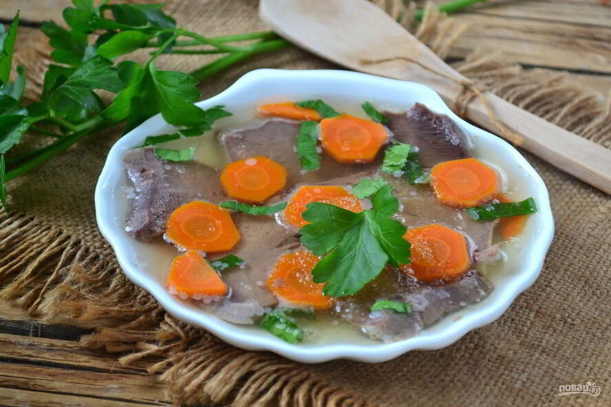 Рецепт заливного из свиного языка