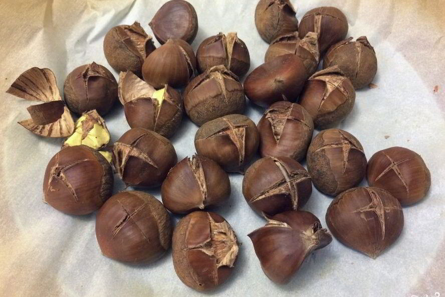 Рецепт жареных каштанов