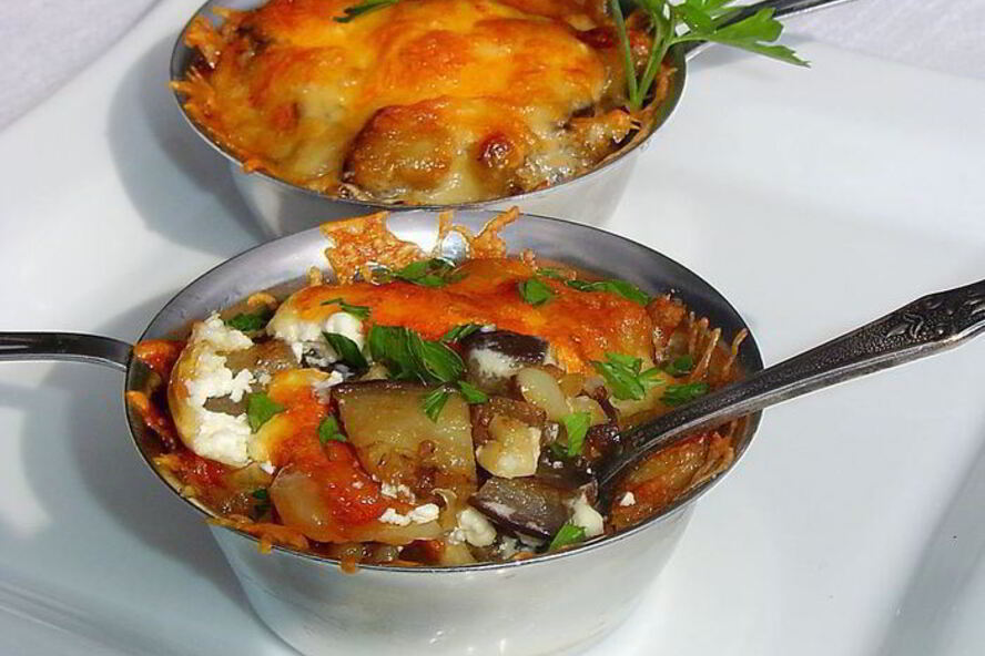 Рецепт баклажанового жульена