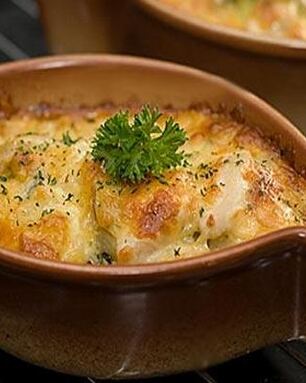 Жульен из кальмаров с шампиньонами