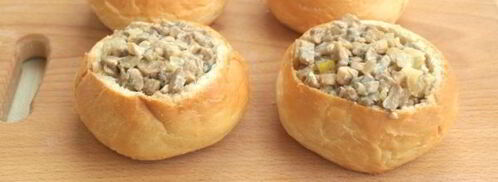 жульен из шампиньонов в булочке. Шаг 6