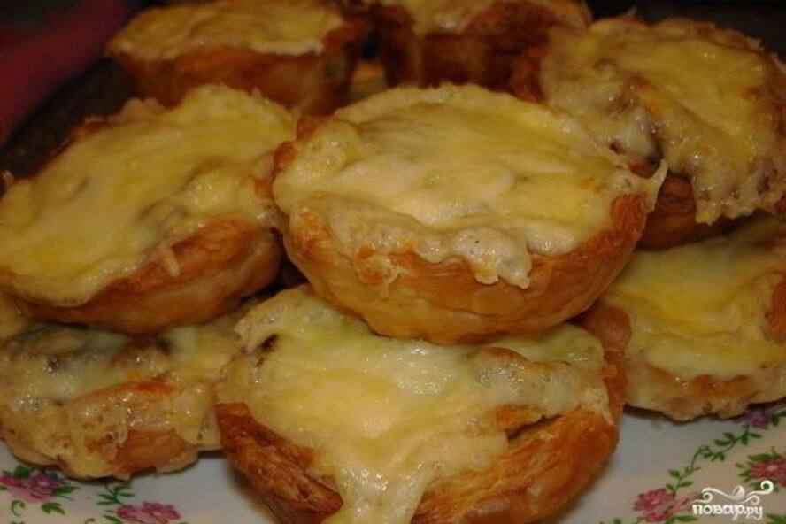 Рецепт жульена в корзиночках из теста