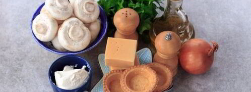 жульен в тарталетках с грибами и сыром. Шаг 3