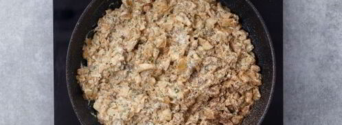 жульен в тарталетках с грибами и сыром. Шаг 8