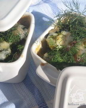 Жюльен из брокколи и грибов