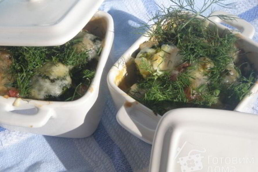 Рецепт жюльена из брокколи и грибов